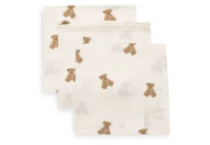Jollein musliinlapid (3 tk) - Teddy Bear