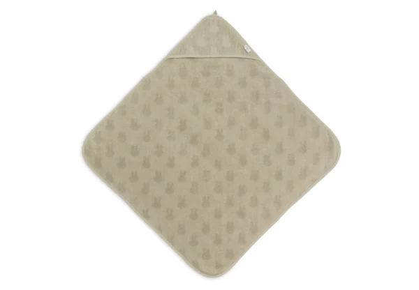 Jollein kapuutsiga rätik lastele - Miffy Jacquard - Olive Green