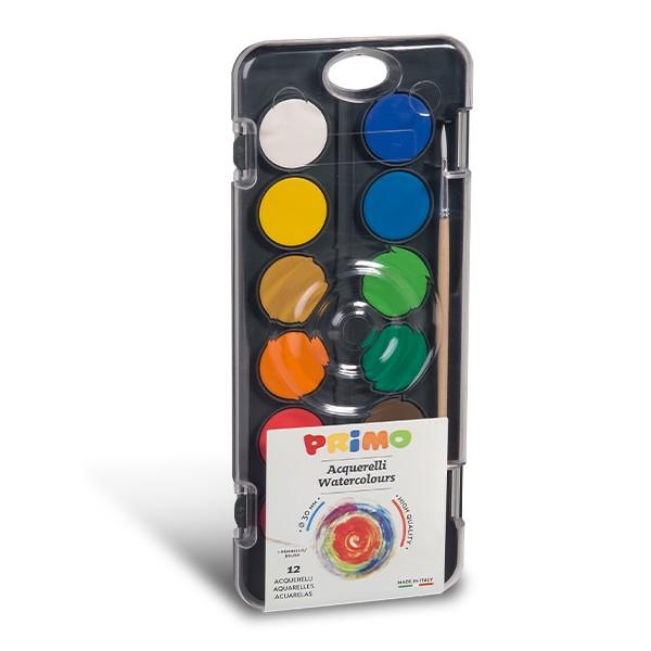 Primo vesivärvide komplekt (12 värvi + pintsel) - klassikaline - Image 2