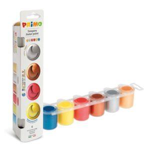 Primo metallik guaššvärvid 6x25ml (6 värvi)