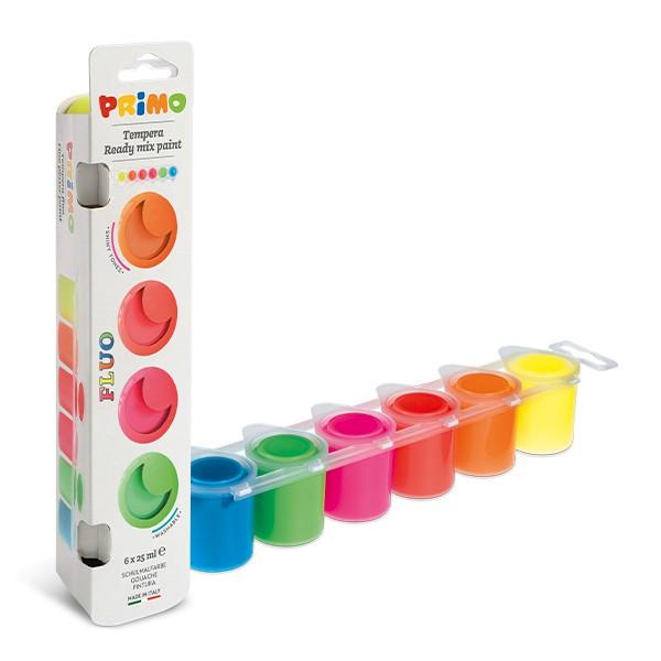 Primo neoonset guaššvärvid 6x25ml (6 värvi)