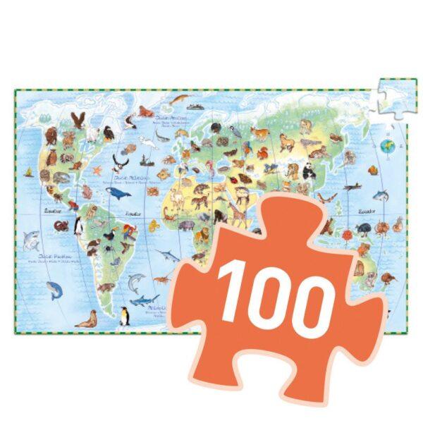 Djeco pusle - Maailma loomad (100 tk) - Image 2