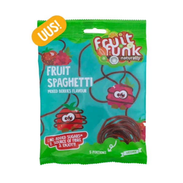 Fruitfunk FRUIT SPAGHETTI Segamarjamaitselised puuviljanöörid 100g