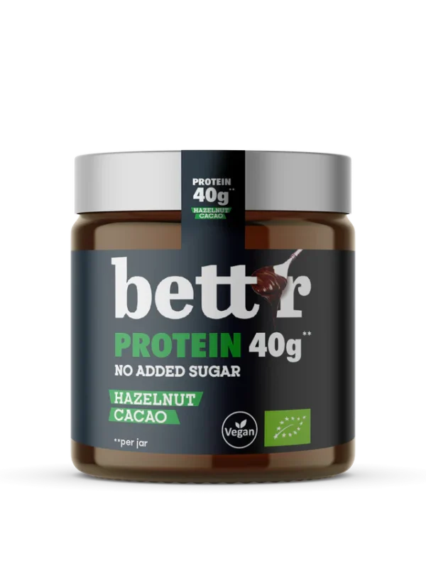 Bett'r öko ilma lisatud suhkruta proteiinikreem, sarapuupähkli ja kakaoga (250 g)