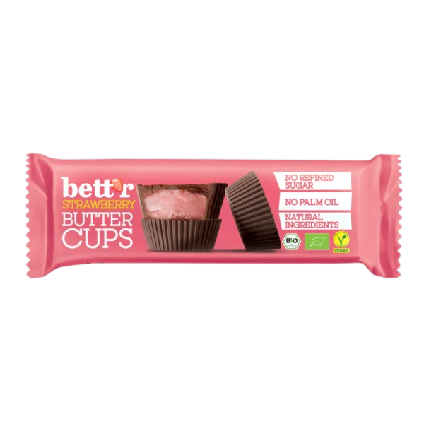 Bett'r Nut Butter Cups maasikakreemiga (3 x 13 g)