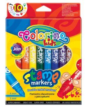 Colorino viltpliiatsid, kahepoolsed, templiga (10 värvi)