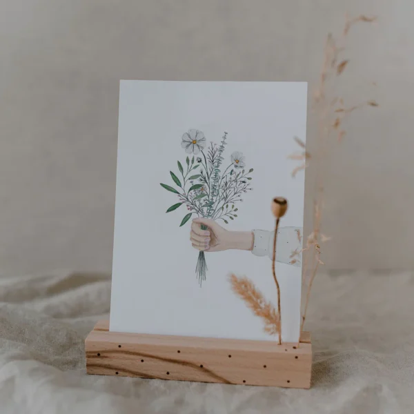 Eulenschnitt postkaart - Flower Hand