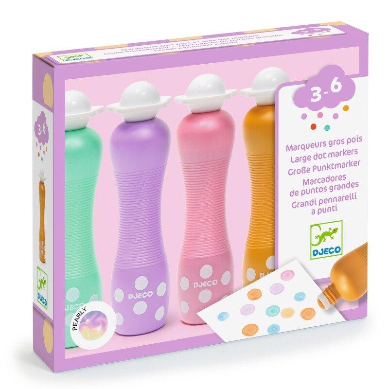 Djeco vahtmarkerite komplekt (4 värvi) - Pärlmutter