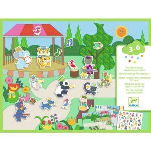 Djeco kleepsulooming - korduvkasutatavad kleepsud (paksud) - Karneval (30+ kleepsu)