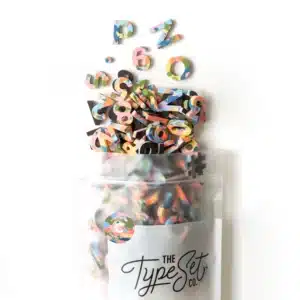 The Type Set Co magnetilised numbrid ja tähed (200 tk) - (erinevad värvid) - Confetti