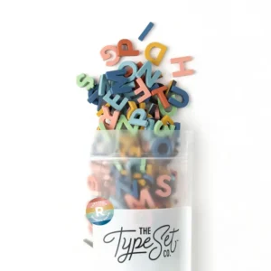 The Type Set Co magnetilised numbrid ja tähed (200 tk) - (erinevad värvid) - Rainbow Dream
