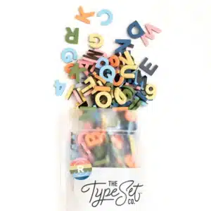The Type Set Co magnetilised numbrid ja tähed (200 tk) - (erinevad värvid) - Rainbow Mod