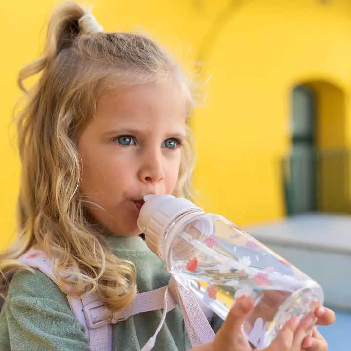 Tutete laste kõrrega joogipudel - Lilled - Image 2