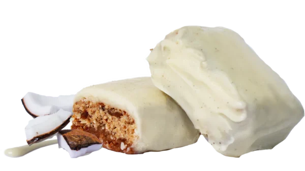 Treatfuls "Sweeter than your ex" valge šokolaadiga kaetud veganbatoon (Kookos-mandel) (40 g) - Image 2
