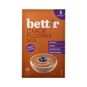 Bett'r orgaaniline gluteenivaba ja magustamata jaanikaunapudingu pulber (3 portsjonit, 30g)