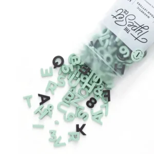 The Type Set Co magnetilised numbrid ja tähed (200 tk) - (erinevad värvid) - Mint Green
