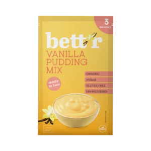 Bett'r orgaaniline gluteenivaba ja magustamata vaniljepudingu pulber (3 portsjonit, 30g)