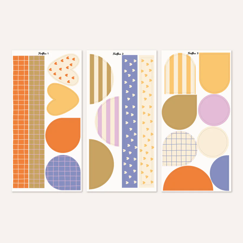 Ferflex® seinale kleebitav magnettahvel Arch (1 m x 58 cm) + värvilised magnetkujundid - Beige Camel - Image 5