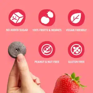 Alternative view of Bob Snail õuna ja maasika puuviljarull, 30g