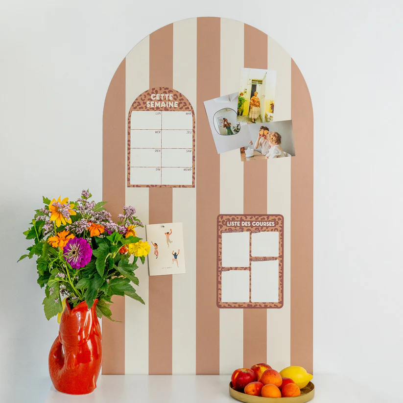 Ferflex® seinale kleebitav magnettahvel Arch (1 m x 58 cm) + värvilised magnetkujundid - Beige Camel - Image 2