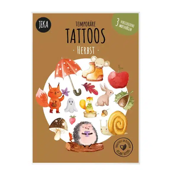 JEKA ajutised tätoveeringud lastele (3 lehte) - Autumn