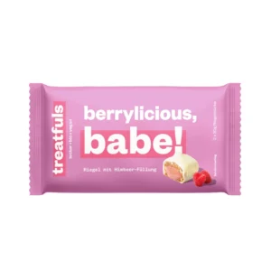 Treatfuls "Berrylicious, Babe!" Valge šokolaadi ja vaarika veganbatoon täidisega (40g)