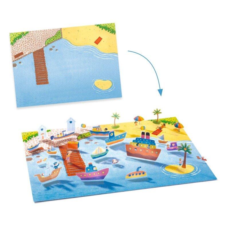 Djeco kleepsulooming - Korduvkasutatavad 3D kleebised - Sõidukid - Image 4