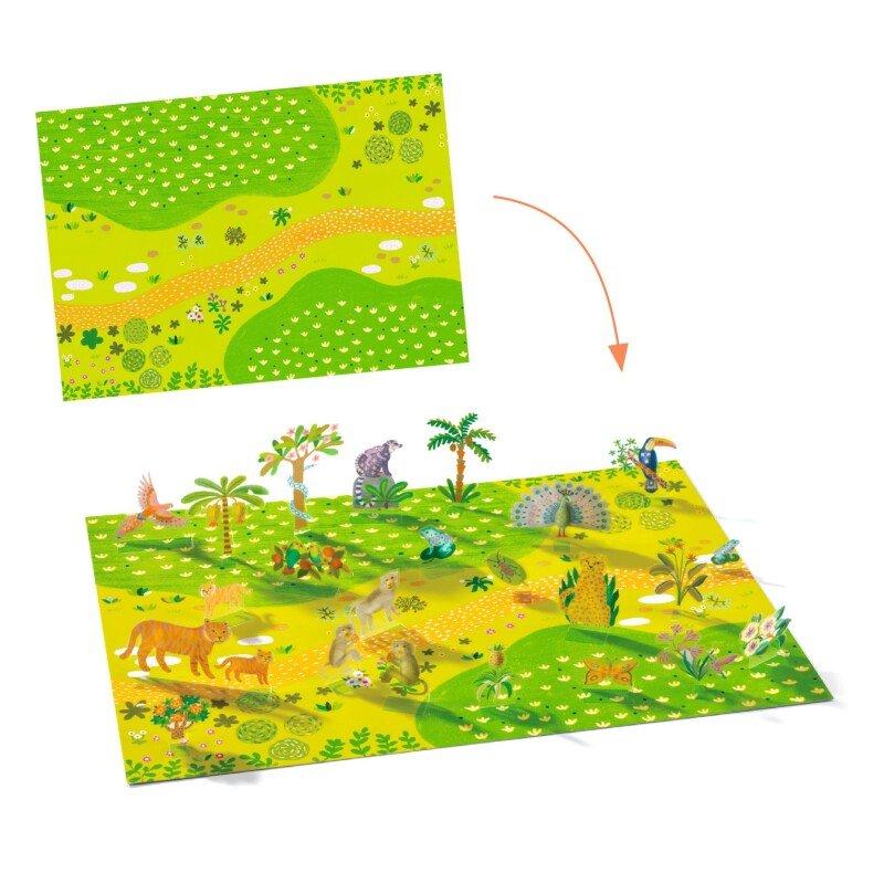 Djeco kleepsulooming - Korduvkasutatavad 3D kleebised - Loomad - Image 4