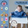 Tidy Tot Cover & Catch iminappadega põll - Fleur de Jardin (Bleu) - Pilt 2