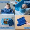 Tidy Tot Fleur de Jardin komplekt (silikoonist sektortaldrik, põll, kott ja tops) - Bleu - Pilt 2