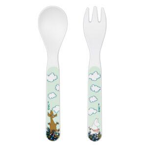 Rätt Start lusika ja kahvli komplekt - Muumi niidul