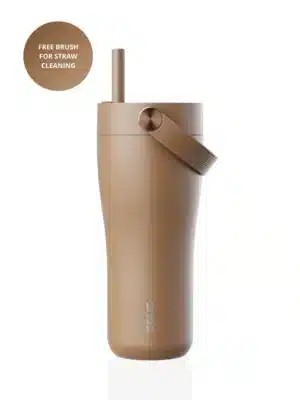 EQUA roostevabast terasest kaasaskantav kõrrega termospudel Carry Cup - Toffee (600 ml)