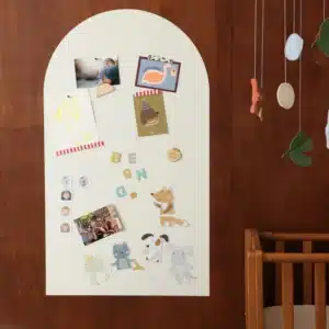 Ferflex® seinale kleebitav magnettahvel Arch (1 m x 58 cm) + värvilised magnetkujundid - Beige Linen